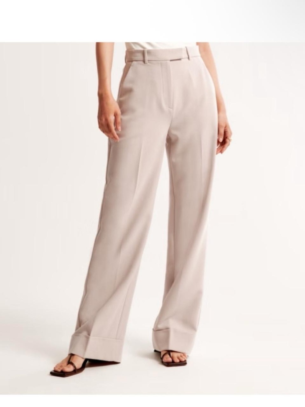 Abercrombie and Fitch NWT Cuff Hem Tailored Wide Leg Pant